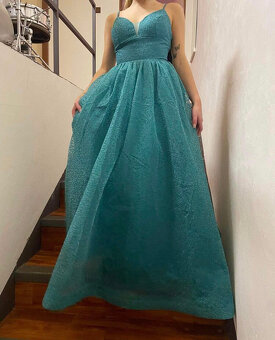 Třpytivé společenské šaty dlouhé vel.XS-S - 10