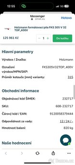 Holzmann formátovací pila FKS 305 V 32 TOP_400V - 10