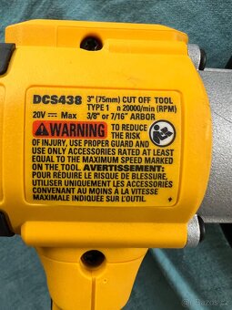 Dewalt XR Brushless DCS438 20V 3” Cut Off Tool Bruska - 10
