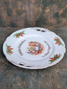 Starobylý servírovací talíř, Kauffhaus... - 10