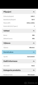 Oculus Meta Quest 3S 128GB brýle pro VR + Hra Batman AS - 10