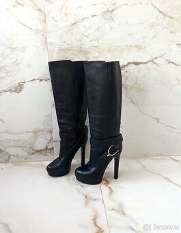 Kožené kozačky Gucci - 10