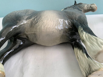 BESWICK CERAMIC SHIRE HORSE 818 DAPPLE GRY HOUPACÍ KONĚ PROT - 10