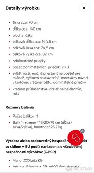 postýlka nová v demontu s příslušenstvím - 10