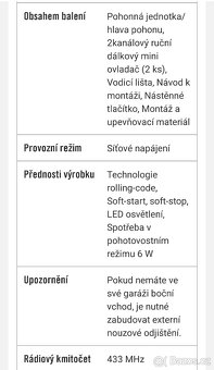 Pohon garážových vrat C-800 - 10