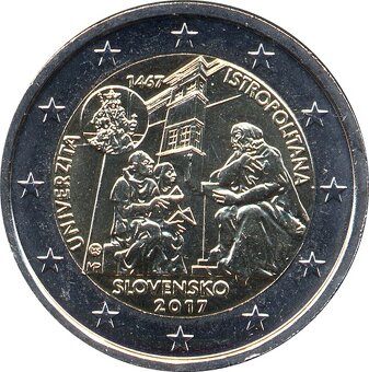 2 euro Slovensko pamětní mince 2009 - 2021 UNC, cena za 1 ks - 10