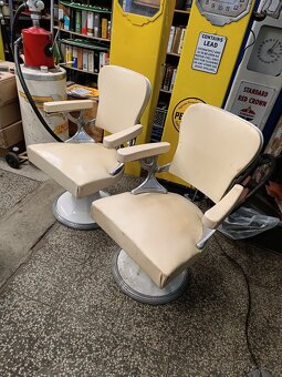 2 stará křesla Barber shopu, 50. Léta, slušný stav - 10