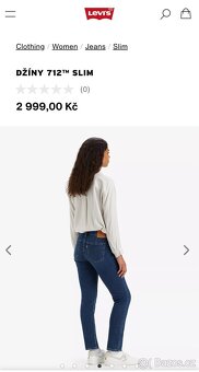 Levi's dámské slim džíny vel. M - 10