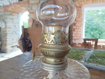 STAROŽITNÁ RUČNĚ FOUKANÁ PETROLEJKA - FRANCIE 1920 ART DECO - 10