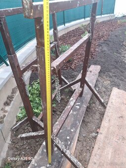 Železné stavitelné stavební kozy – 2 ks, výška 114–175 cm - 10