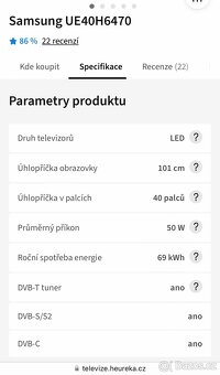 Samsung Smart TV UE40H6470SS • Sharp • Tesla set top box - 10