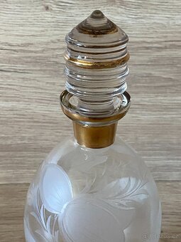 karafa stará skleněná karafa láhev na alkohol demižon - 10