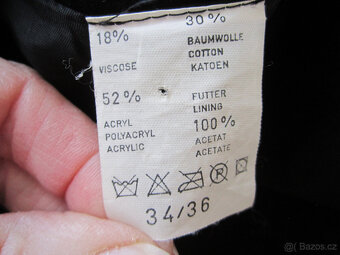 Černá bunda do pasu, vel. S/M/L, vzhled semiše - 10