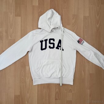 Ralph Lauren Polo bílá mikina s nápisem USA | vel. M - 10