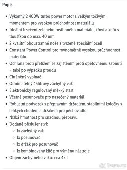 Výkonný nožový drtič Parkside 2400W - 10