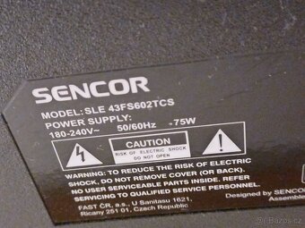 108cm, Smart TV 43" Sencor SLE 43FS602TCS-Wi-Fi, dvbt2 - 10