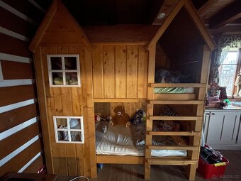 Palanda / patrová postel / pro děti - stylový domeček - 10