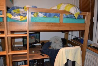 Vyvýšená 2 postel s prostorem dole, NADSTAVBA, masiv dřevo - 10