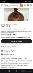 Starožitná podlahová lampa - 10