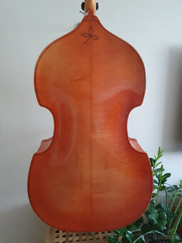 Celomasivní český 3/4 kontrabas, snímač, obal - 10