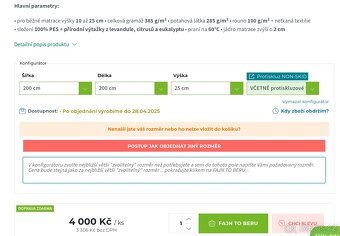 Matrace ze studené pěny 200x200 - 10