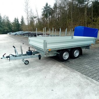 3-stranná hydraulická sklopka 2700Kg, 3,30mx1,76,ALU bočnice - 10