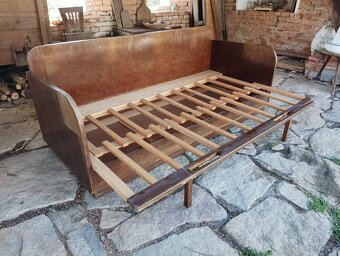 PĚKNÝ VINTAGE ROZKLÁDACÍ FUNKCIONALISTICKÝ GAUČ TON HALABALA - 10