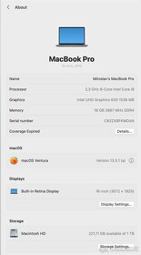 MacBook Pro 2019 i9 /16GB/1TB SSD, space grey - 10