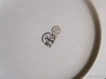 4x talíř, československý porcelán - 10