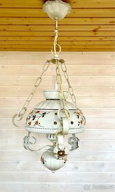 Stará krásná porcelánová lampa ve stylu petrolejky - 10