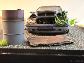 VRAK - 1:18 Mercedes-Benz CLK 230 Coupe - Modrá - ANSON - 10