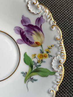 Míšeň Meissen Porcelánový moka šálek s podšálkem - 10
