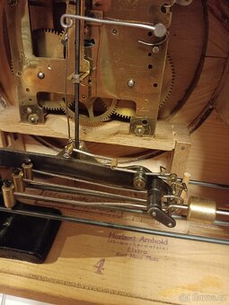 Gustav Becker krbové stolní hodiny starožitný - 10