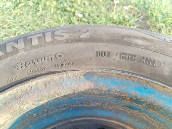 Prodám 2ks ocelových disků s letními pneu 175/70 R13 - 10