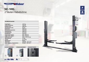 Dvousloupovy hydraulický zvedák WEBER 4.2T a 4.5T - 10