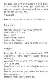 Taška pro přenosné DVD přehrávače - 10