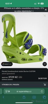 SnowBoard s Burton Custom vázáním. - 10