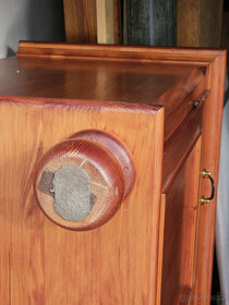 Komoda + rohová vitrína - masiv - SLEVA - 10