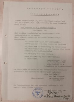 DOKUMENTY PO GENERÁL SS BERNHARD VOSS 1 - 10