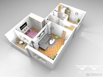 Pronájem byty 2+1, 50 m2 - Libčice nad Vltavou, ev.č. 662 - 10