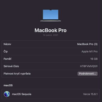 MacBook Pro 14" (2021) – Apple M1 Pro - 10