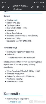 JVC SP X220 bke 3 pasmove reproduktory - 10
