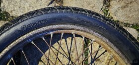 Přední ráfek s pneu + brzdový štít Jawa 16" - 10