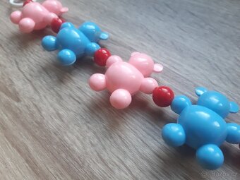 Retro řetěz na kočárek a chrastítko - 10