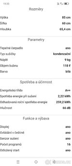 Sušička zn. Beko 1-9 kg faktura - 10