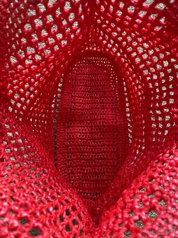 Nové lýkové tašky na knoflíky - červená, fialová - 10