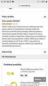 TEFLONOVÉ VLÁKNO TANGIT UNI-LOCK 20M - 10