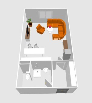 REZERVOVÁNO - Pronájem bytu 1+kk, Frýdek, ul. Novodvorská - 10