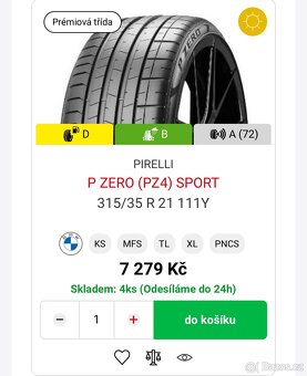 Letní Pirelli PZero run flat 275/35 a 315/35 r21, 8 mm - 10
