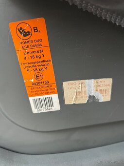 Autosedačka Britax Römer Duo 9-18kg iso-fix - 10